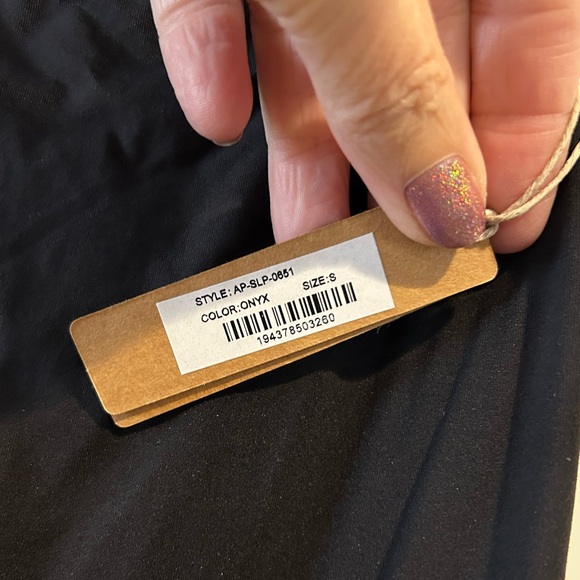 NWT SKIMS Onyx Black Soft Lounge Mini Slip Dress in Size Small - Picture 6 of 10